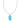 KENDRA SCOTT RAE RHD 440 RAE Long Pendent Necklace Silver Turquoise Magnesite