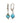 Desert Trail Turquoise & Gems LLC Round Turquoise Beads On Sterling Lever Back Wires - 3 Choices