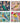 CounterArt and Highland Home "Floral Birds" 4 Pack Assorted Image Coaster Set