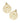 KENDRA SCOTT Spiderweb Gold Statement Earrings in White Crystal