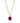 KENDRA SCOTT Daphne Gold Pave Frame Short Pendant Necklace in Berry Mica