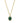KENDRA SCOTT Daphne Gold Pave Frame Short Pendant Necklace in Green Malachite