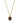 KEDNRA SCOTT Daphne Gold Pave Frame Short Pendant Necklace in Smoky Quartz