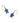 KENDRA SCOTT Ada Gold Star Small Drop Earrings in Cobalt Blue Illusion