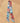 Sensibling Corp. - Abstract Pattern Printed Twilly Skinny Scarf - Red/Light Blue