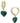 Kendra Scott - Penny Heart Huggie Earrings - Green