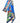 Sensibling Corp. - Abstract Pattern Print Silky Twilly Skinny Scarf - Blue/Multicolor