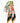 Sensibling Corp. - Feather Print Silky Twilly Skinny Scarf - Black/Multicolor