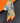 Sensibling Corp. - Feather Print Silky Twilly Skinny Scarf - Orange/Mulitcolor