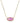 Elisa Pave Frame Short Pendant Necklace - Pink