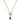 KENDRA SCOTT Mini Elisa Toggle Gold Short Pendant Necklace in Carmine Red Illusion