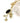 KENDRA SCOTT Game Day Bag Charm in Gold Black Mix
