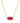 KENDRA SCOTT Elisa Bezel Gold Short Pendant Necklace in Carmine Red Illusion
