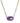 KENDRA SCOTT Elisa Enamel Frame Paperclip Necklace in Gold Purple Mother of Pearl