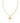 KENDRA SCOTT Crystal Letter M Short Pendant Necklace in Gold White Crystal