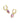 KENDRA SCOTT Hallie Huggie Earrings in Gold Purple Watercolor Illusion