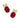 KENDRA SCOTT DAPHNE BOW DROP EARRINGS GOLD DARK BURGUNDY ILLUSION