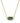 KENDRA SCOTT Elisa Bezel Gold Short Pendant Necklace in Green Tiger's Eye