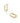 KENDRA SCOTT Mini Elisa Abbie Huggie Earrings in Gold White Mix