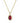 KENDRA SCOTT DAPHNE CRYSTAL FRAME SHORT PENDANT NECKLACE GOLD DARK BURGUNDY ILLUSION