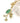 KENDRA SCOTT Game Day Bag Charm in Gold Green Mix