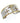 Anju Jewelry Mixed Metal Cuff Bracelet - Three Gold Crosses