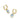 KENDRA SCOTT Hallie Huggie Earrings in Gold Sky Blue Mother of Pearl
