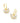 KENDRA SCOTT BLAIR BRFLY HUG GLD 160 Blair Gold Butterfly Huggie Earrings in White Crystal