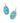 KENDRA SCOTT Dani Silver Color Burst Frame Drop Earrings in Bronze Veined Aqua Magnesite