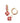 KENDRA SCOTT DIRA CRS HUGGIE GLD 656 Dira Convertible Gold Crystal Huggie Earrings in Pink Mix