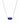 KENDRA SCOTT ELISA RHD 430 Elisa Silver Pendant Necklace in Cobalt Cats Eye
