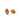 KENDRA SCOTT Football Gold Stud Earrings in Orange Goldstone