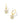 KENDRA SCOTT Jae Convertible Gold Star Pave Huggie Earrings in White Crystal