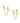 KENDRA SCOTT KINSLEY EAR SET GLD 710 Kinsley Gold Convertible Earring Set in White Crystal
