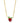 KENDRA SCOTT Strawberry Gold Short Pendant Necklace in Dark Pink Crystal